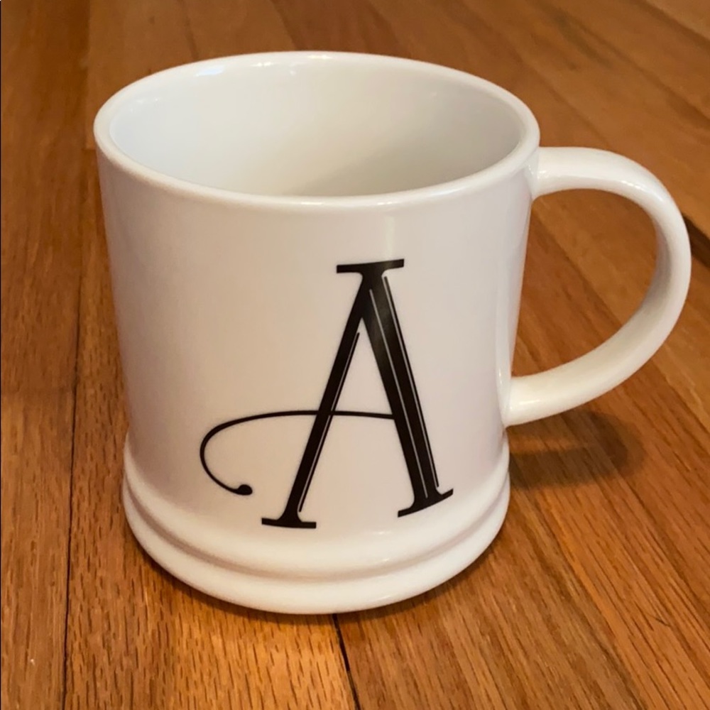 ‘A’ initial coffee mug